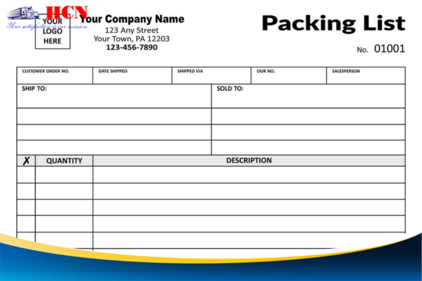 3 loại Packing List thường dùng